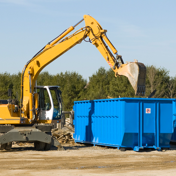 are there any restrictions on where a residential dumpster can be placed in Amidon